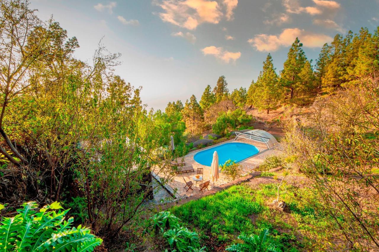 Feriendomizil Finca Tijarafe Mit Beheiztem, Abdeckbarem Pool ภายนอก รูปภาพ