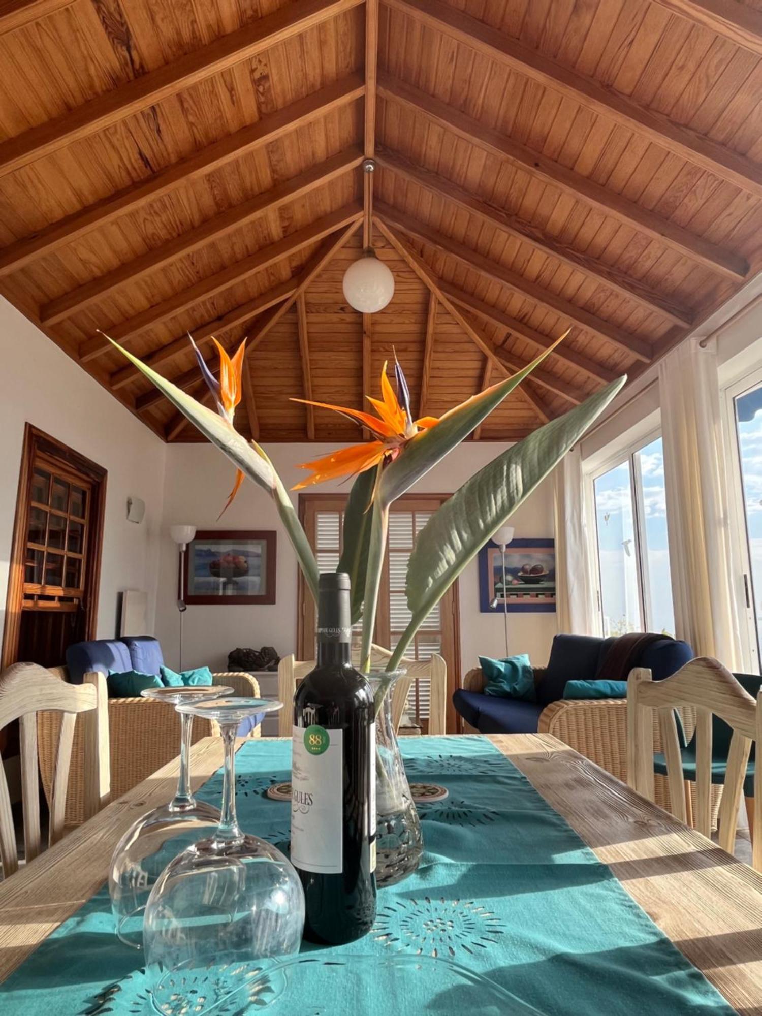 Feriendomizil Finca Tijarafe Mit Beheiztem, Abdeckbarem Pool ภายนอก รูปภาพ